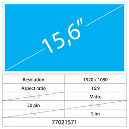 Asus VivoBook S530FA-EJ 15.6 LCD NanoEdge Matte 30 pin Full HD No brackets