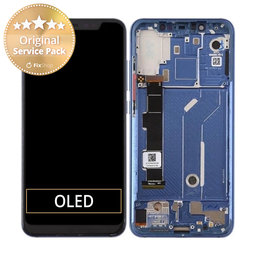 Xiaomi Mi 8 - LCD Display + Touch Screen + Frame (Blue) - 561010006033 Genuine Service Pack