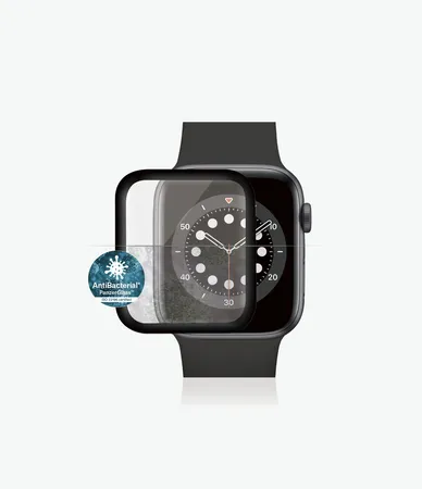 PanzerGlass - Tempered Glass Full Silicone for Apple Watch Series 4, 5, 6, SE (1st gen) & SE (2nd gen) 44mm, black