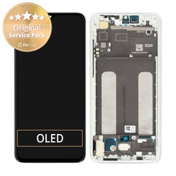 Xiaomi Mi 9 Lite - LCD Display + Touch Screen + Frame (Pearl White) - 560910015033 Genuine Service Pack