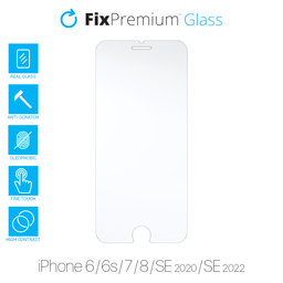 FixPremium Glass - Tempered Glass for iPhone 6, 6s, 7, 8, SE 2020 & SE 2022