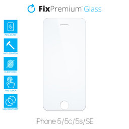 FixPremium Glass - Tempered Glass for iPhone 5, 5c, 5s, SE 2016