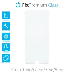 FixPremium Glass - Tempered Glass for iPhone 6 Plus, 6s Plus, 7 Plus & 8 Plus