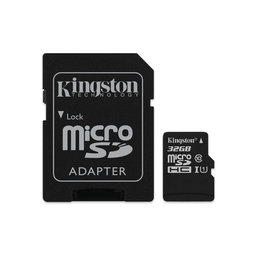 Kingston - MicroSDHC Memory Card Canvas Select Plus 32 GB + SD Adapter