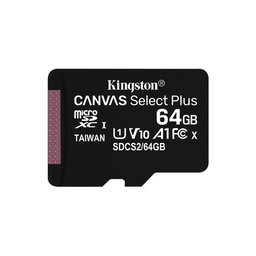 Kingston - MicroSDXC Memory Card Canvas Select Plus 64 GB + SD Adapter