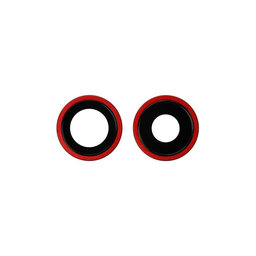 Apple iPhone 11 - Rear Camera Lens with Frame (Red) - 2pcs