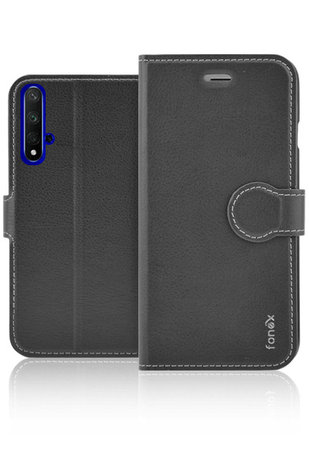 Fonex - Book Identity case for Honor 20, Honor 20s, Huawei Nova 5T, black