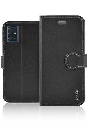 Fonex - Book Identity Case for Samsung Galaxy A71, black