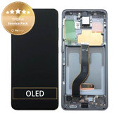Samsung Galaxy S20 G980F - LCD Display + Touch Screen + Frame (Cosmic Gray) - GH82-22131A, GH82-22123A, GH82-31433A, GH82-31432A Genuine Service Pack