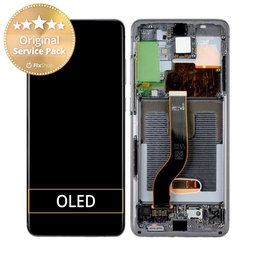 Samsung Galaxy S20 Plus G985F - LCD Display + Touch Screen + Frame (Cosmic Gray) - GH82-22134E, GH82-22145E Genuine Service Pack