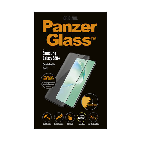 PanzerGlass - Tempered Glass Case Friendly for Samsung Galaxy S20 +, Black