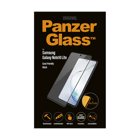 PanzerGlass - Tempered Glass Case Friendly for Samsung Galaxy Note 10 Lite, Black