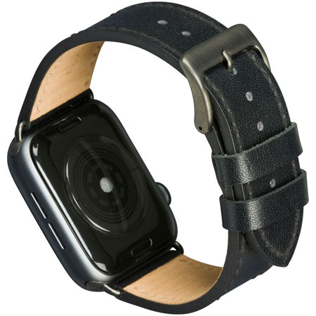 MODE - Copenhagen leather bracelet for Apple Watch 44 mm, black / space gray