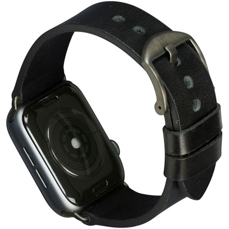 MODE - Bornholm leather bracelet for Apple Watch 44 mm, black / space gray
