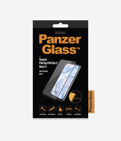 PanzerGlass - Tempered Glass Case Friendly for Huawei P40 Lite, P40 Lite E, Nova 7i, black