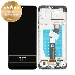 Motorola Moto G8 Power Lite - LCD Display + Touch Screen + Frame (Black) - 5D68C16532, 55D68C18031 Genuine Service Pack