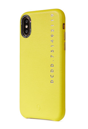 Decoded Leather Back Cover for iPhone X/Xs, yellow