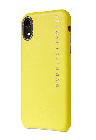Decoded Leather Back Cover for iPhone XR, yellow