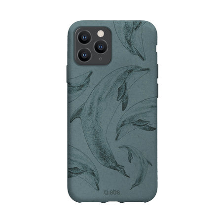 SBS - Case Oceano for iPhone 11 Pro, 100% compostable, dolphin