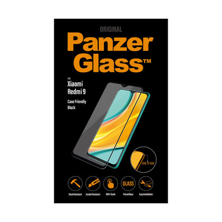 PanzerGlass - Tempered Glass Case Friendly for Xiaomi Redmi 9, black