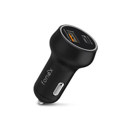 Fonex - USB Car Charger, USB-C, 45W, Black