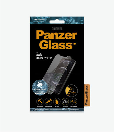 PanzerGlass - Tempered Glass Standard Fit AB for iPhone 12 & 12 Pro, transparent