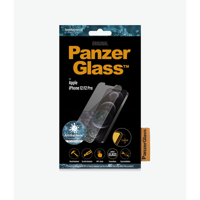 PanzerGlass - Tempered Glass Standard Fit AB for iPhone 12 & 12 Pro, transparent