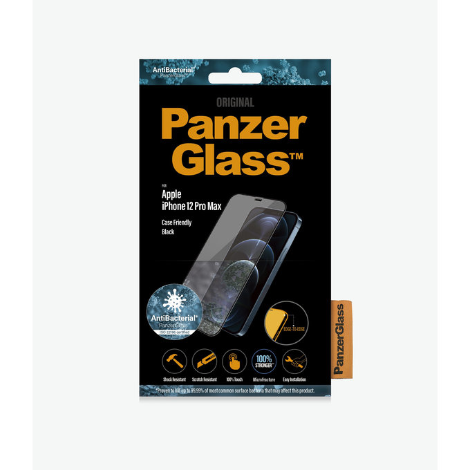 PanzerGlass - Tempered glass Case Friendly AB for iPhone 12 Pro Max, black