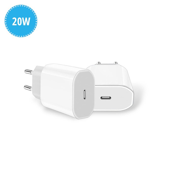 USB-C charging adapter, 20W, compatible with Apple