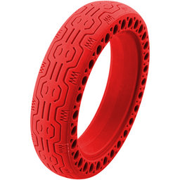 Xiaomi Mi Electric Scooter 1S, 2 M365, Essential, Pro, Pro 2 - Durable Full Tubeless Tire (Type 1) (Red)