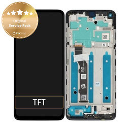 Motorola Moto G9 Plus - LCD Display + Touch Screen + Frame (Black) - 5D68C17281 Genuine Service Pack