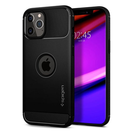 Spigen - Case Rugged Armor for iPhone 12 & 12 Pro, black