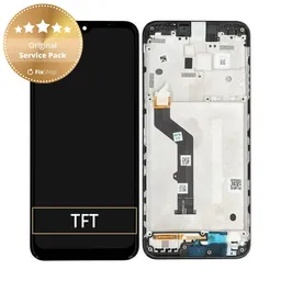 Motorola Moto E7 Plus XT2081 - LCD Display + Touch Screen + Frame (Black) - 5D68C17416 Genuine Service Pack