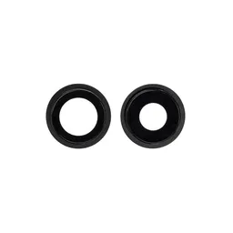 Apple iPhone 12, 12 Mini - Rear Camera Lens with Frame (Black) - 2pcs