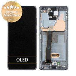 Samsung Galaxy S20 Ultra G988F - LCD Display + Touch Screen + Frame (Cloud White) - GH82-22271C, GH82-22327C Genuine Service Pack