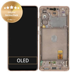 Samsung Galaxy S20 FE 5G G781B - LCD Display + Touch Screen + Frame (Cloud Orange) - GH82-24214F, GH82-24215F, GH82-29056F Genuine Service Pack