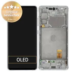 Samsung Galaxy S20 FE 5G G781B - LCD Display + Touch Screen + Frame (Cloud White) - GH82-24214B, GH82-24215B, GH82-24215B, GH82-31320B Genuine Service Pack