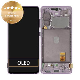 Samsung Galaxy S20 FE 5G G781B - LCD Display + Touch Screen + Frame (Cloud Lavender) - GH82-24214C, GH82-24215C, GH82-29056C Genuine Service Pack