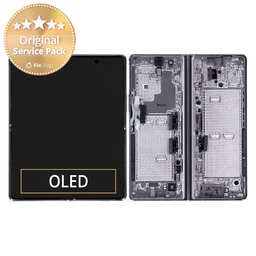 Samsung Galaxy Z Fold 2 F916B - LCD Display + Touch Screen + Frame (Mystic Gray) - GH82-23968D Genuine Service Pack