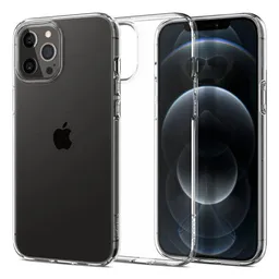 Spigen - Case Liquid Crystal for iPhone 12 & 12 Pro, Crystal Clear