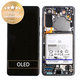 Samsung Galaxy S21 G991B - LCD Display + Touch Screen + Frame + Battery (Phantom Gray) - GH82-24716A, GH82-24718A Genuine Service Pack