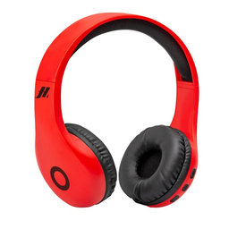SBS Music Hero - Stereo wireless headphones with microphone, red