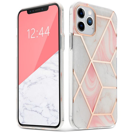 Tech-Protect - Marble 2 case for iPhone 12/12 Pro, pink