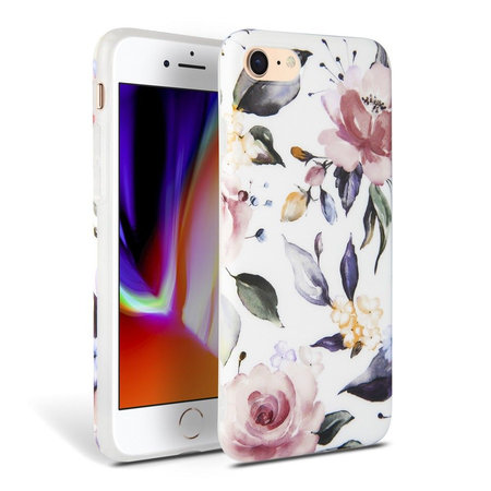 Tech-Protect - Floral case for iPhone SE 2020/8/7, white