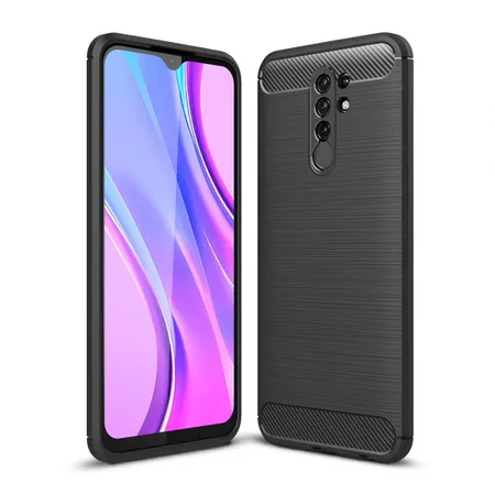 Tech-Protect - TPU Carbon case for Xiaomi Redmi 9, black
