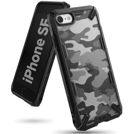 Ringke - Case Fusion X for iPhone SE 2020/8/7, black camouflage