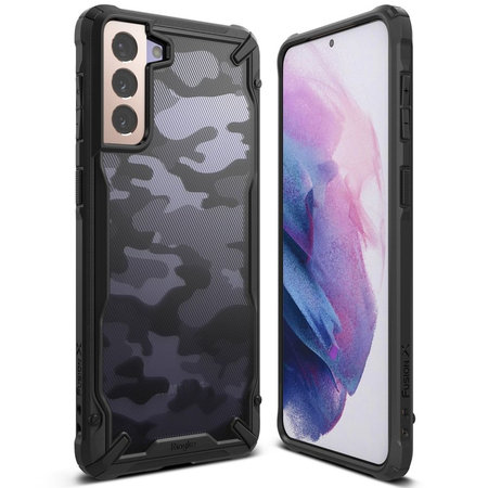 Ringke - Fusion X case for Samsung Galaxy S21, black camouflage