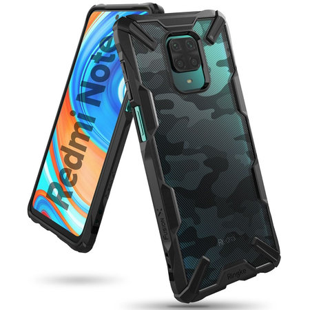 Ringke - Fusion X Case for Xiaomi Redmi Note 9S / 9 Pro / 9 Pro Max, black camouflage
