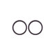 Apple iPhone 11, 12, 12 Mini - Rear Camera Lens Frame (Black) - 2pcs