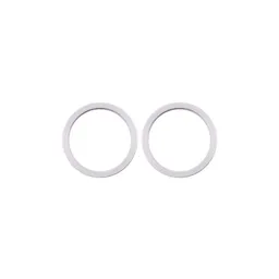 Apple iPhone 11, 12, 12 Mini - Rear Camera Lens Frame (White) - 2pcs